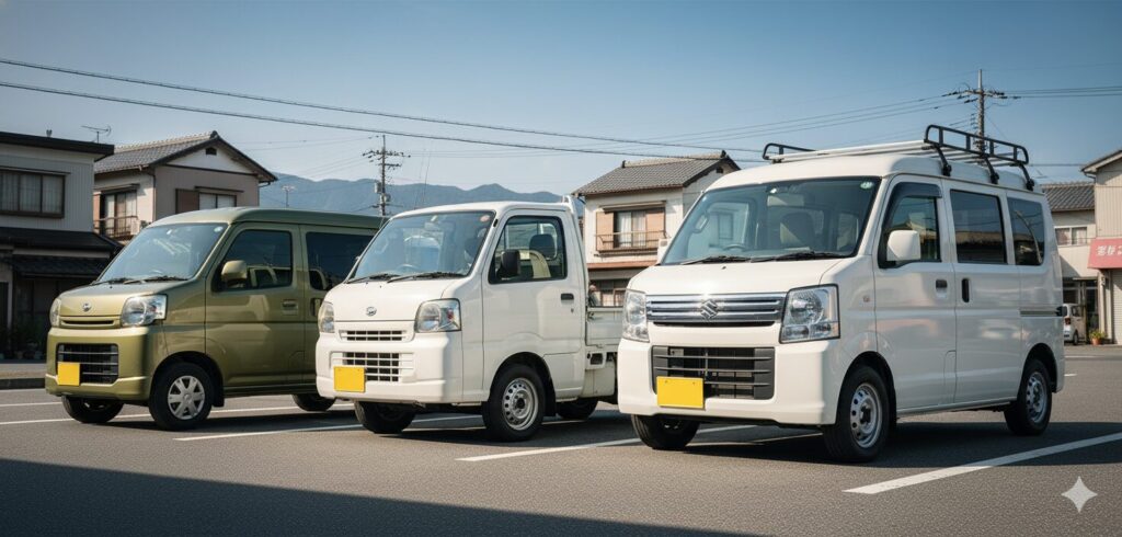 デッキバン、軽トラック、軽バンの比較
