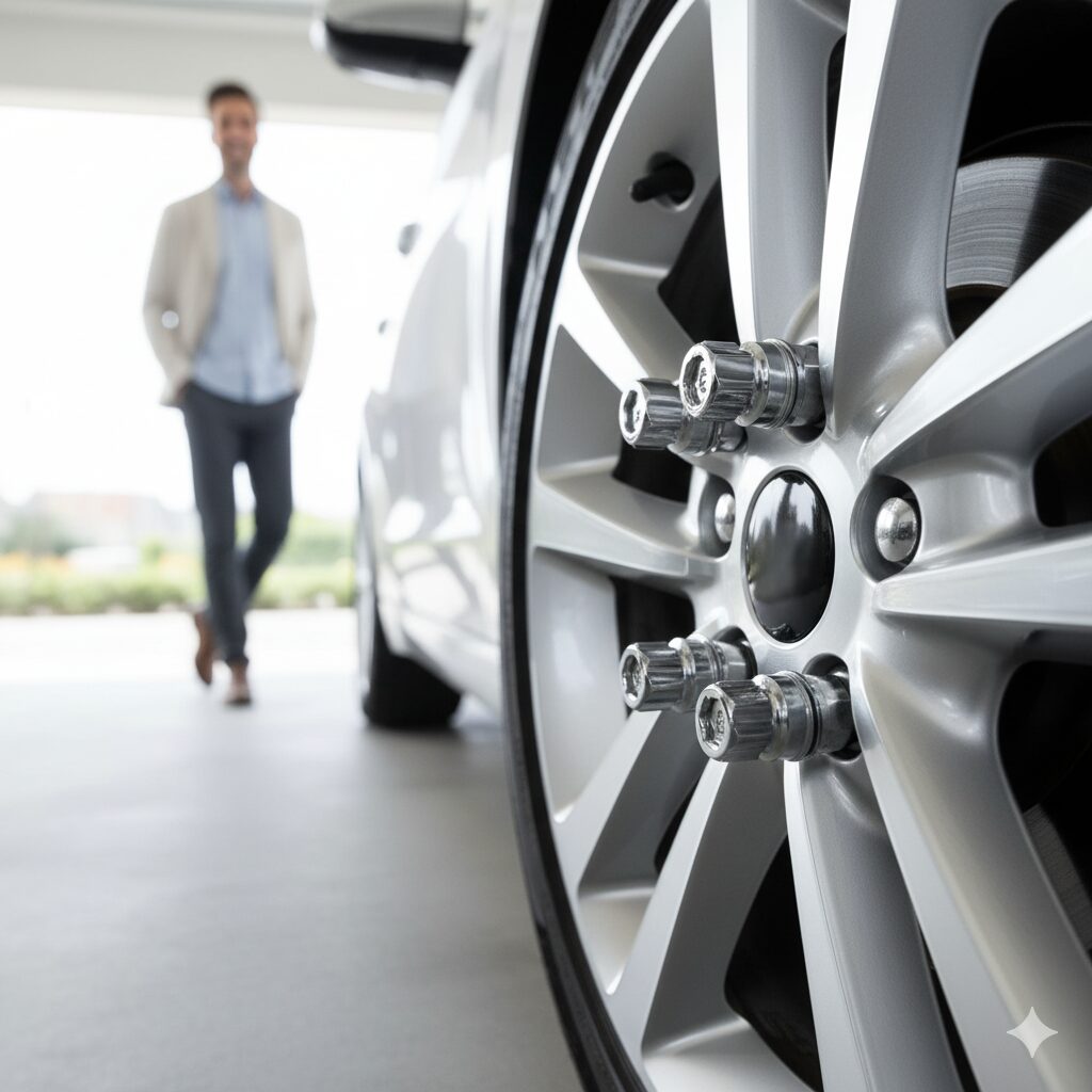 盗難対策が施された安全な車