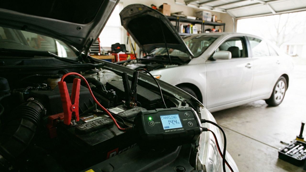  家庭用充電器でバッテリーを充電する様子。60%の状態から寿命を延ばすための対処法。