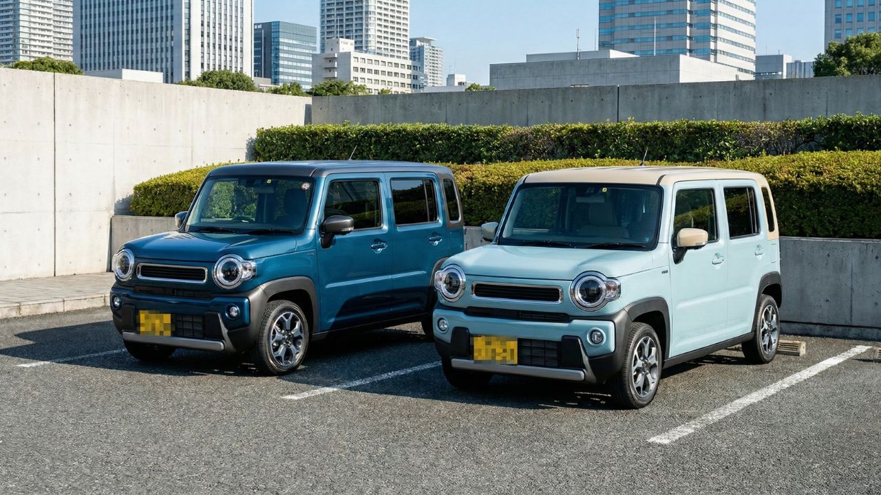 ハスラーのデニムブルーとオフブルーを徹底比較。かっこよさと可愛さ、どちらを選ぶかの参考に。