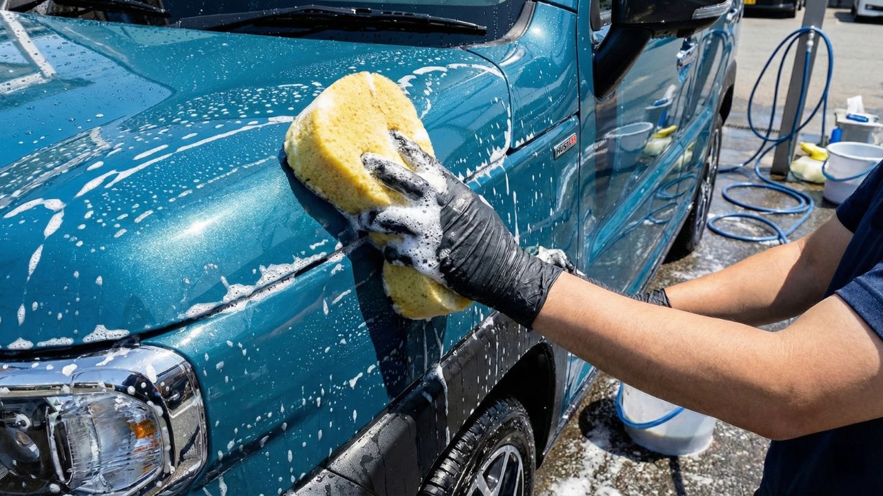 濃色車であるデニムブルー特有の汚れやすさや色褪せ対策、洗車・コーティングなどの実用面をチェック。