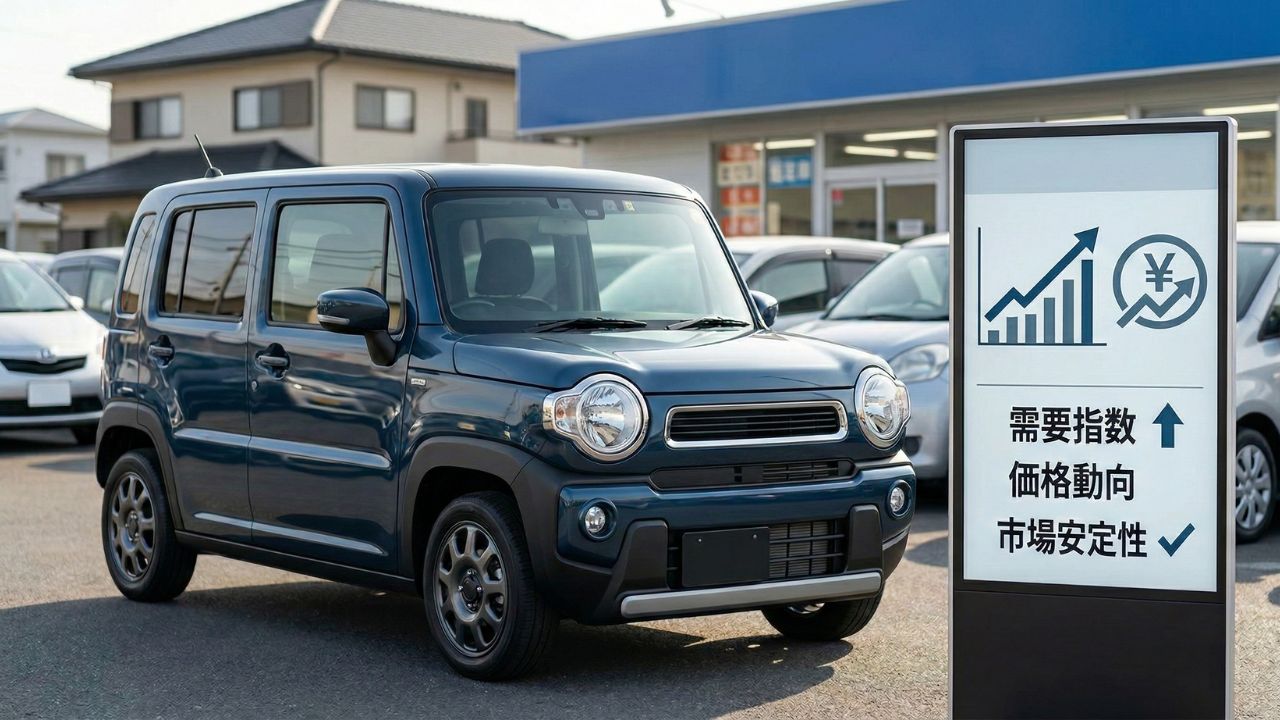 リセールバリューの傾向。人気色ゆえに安定した需要と買い取り価格を維持する様子を示すグラフ。