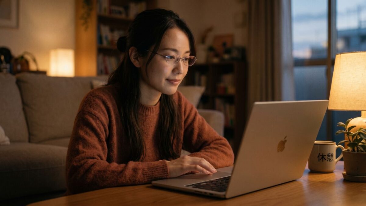 パソコンの画面に映るSNSで、他のワゴンRオーナーのバッテリー交換費用や口コミ体験談を読んでいる写真