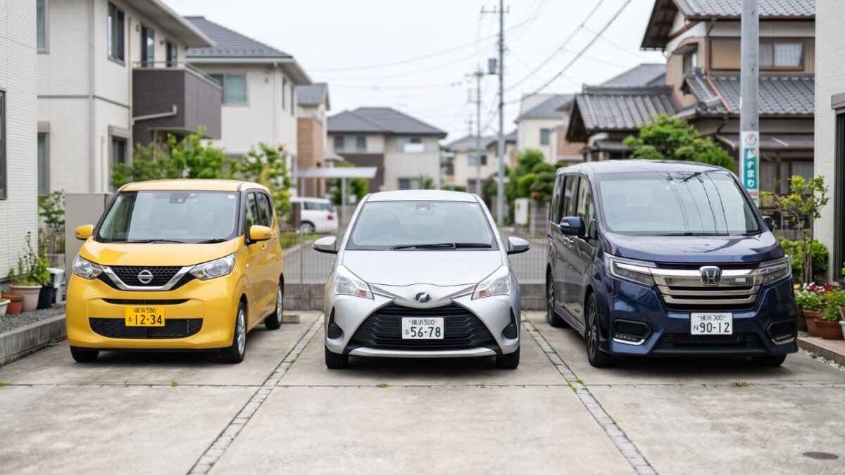 軽自動車・普通車・ミニバンの年間と月々の維持費比較シミュレーションをイメージした画像